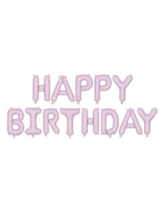 Balon foliowy Happy Birthday, 340x35cm, fiolet
