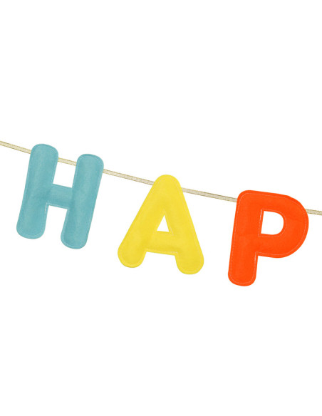 Baner filcowy, Happy Birthday, mix, 3m