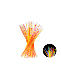 Pałeczki fluorescencyjne, mix kolorów, 20 cm, z łącznikami (1 op. / 100 szt.)