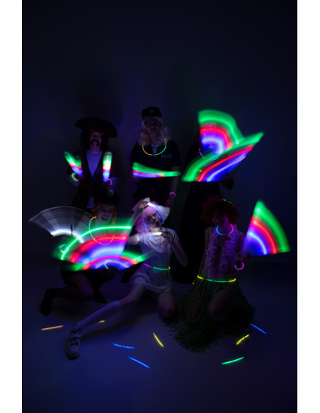 Pałeczki fluorescencyjne, mix kolorów, 20 cm, z łącznikami (1 op. / 100 szt.)