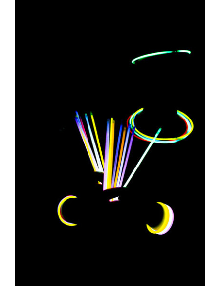 Pałeczki fluorescencyjne, mix kolorów, 20 cm, z łącznikami (1 op. / 100 szt.)