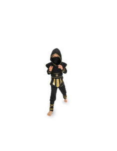 Strój Ninja, czarny, rozmiar 116-128 cm