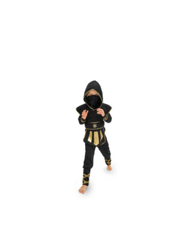 Strój Ninja, czarny, rozmiar 116-128 cm