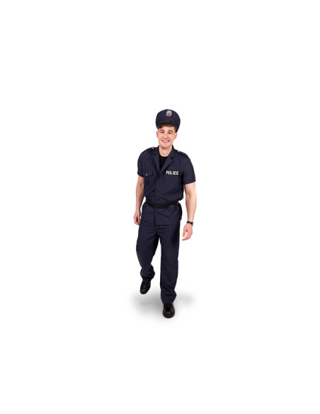 Strój Policjant, granatowy, rozmiar L