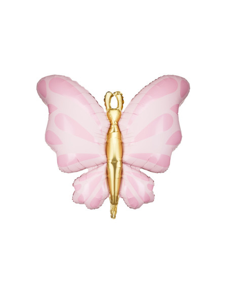 Balon foliowy Motyl, 69x69 cm, róż
