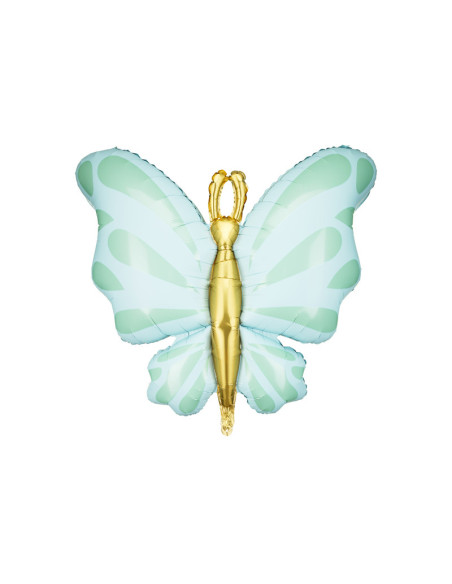 Balon foliowy Motyl, 69x69 cm, mięta