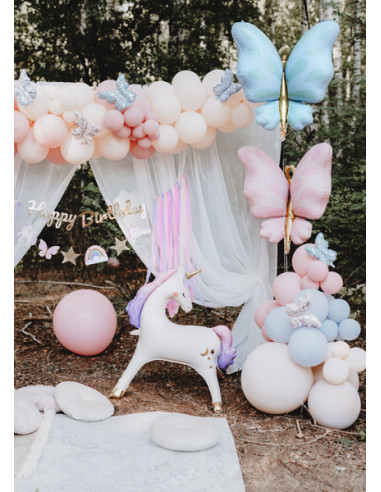 Balony foliowe do girland Motyle, mix, 19x23 cm (1 op. / 21 szt.)