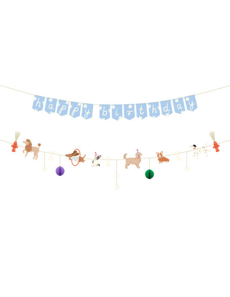 Baner Happy Birthday Pieski, 210 cm, mix
