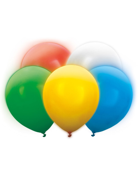 Balony LED 30 cm, mix (1 op. / 5 szt.)