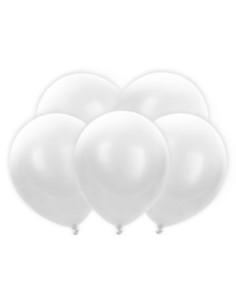 Balony LED 30 cm, biały (1 op. / 5 szt.)