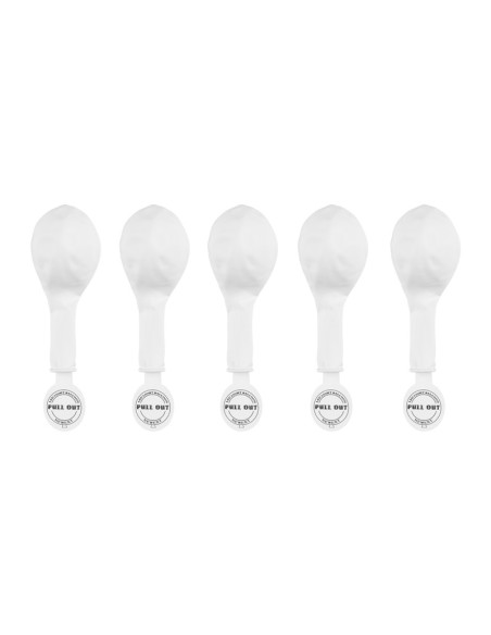 Balony LED 30 cm, biały (1 op. / 5 szt.)
