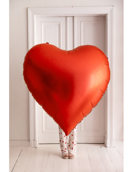 Balon foliowy Serce XXL, 136x129 cm, czerwony