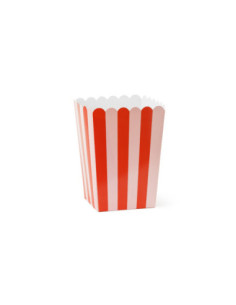 Pudełka na popcorn, 11x11x15.5cm, mix (1 op. / 6 szt.)