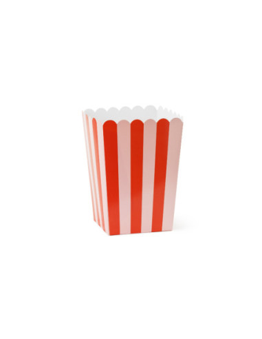 Pudełka na popcorn, 11x11x15.5cm, mix (1 op. / 6 szt.)