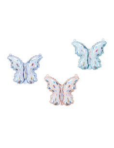 Balony foliowe do girland Motyle, mix, 19x23 cm (1 op. / 3 szt.)