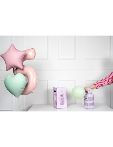 Butla z helem, fiolet, maks. 30 balonów