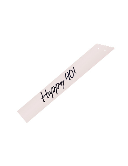 Szarfa Happy 40, krem, 76 cm