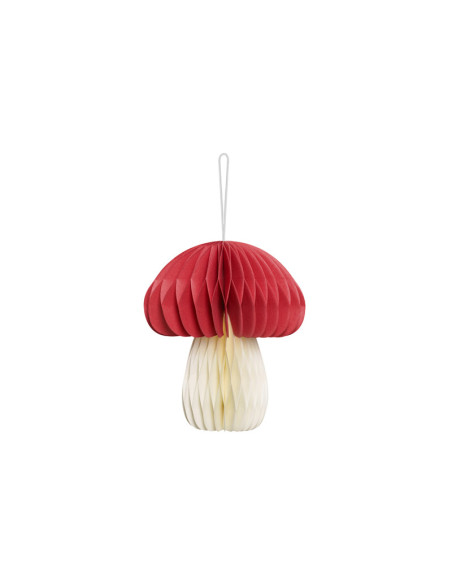 Dekoracja papierowa honeycomb Grzybek, 12,5 cm, mix