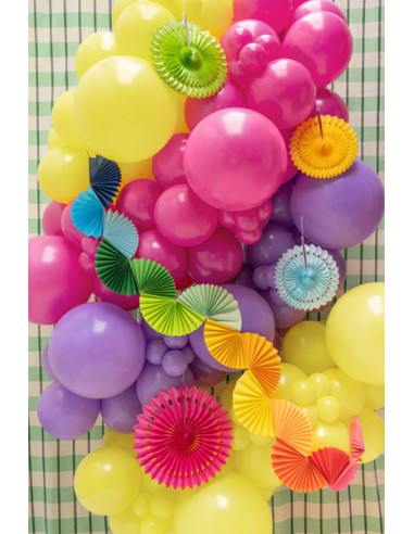 Girlanda papierowa Tęczowe Wachlarze, 2,5m, mix