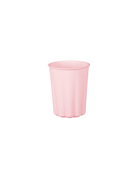 Kubeczki plastikowe Falbanka, 220 ml, różowy (1 op. / 4 szt.)