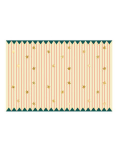 Obrus papierowy Pasy z gwiazdkami, mix, 180 x 120 cm