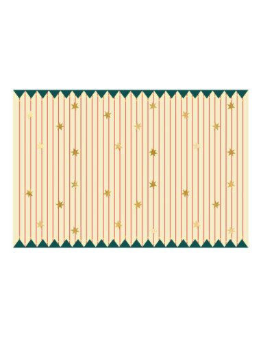 Obrus papierowy Pasy z gwiazdkami, mix, 180 x 120 cm