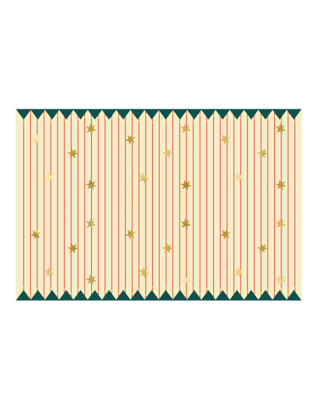 Obrus papierowy Pasy z gwiazdkami, mix, 180 x 120 cm