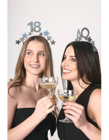 Opaska z gwiazdkami 18, srebrna