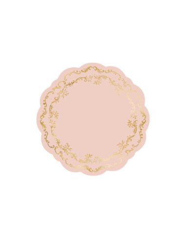 Podkładki pod talerze Ornament, brudny róż, śr. 35.5 cm (1 op. / 6 szt.)