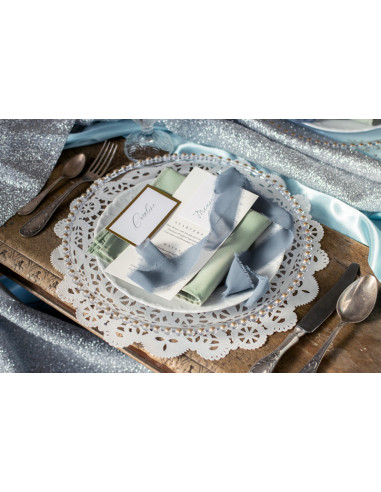 Podkładki pod talerze, biały, średnica ok. 35,5 cm (1 op. / 50 szt.)