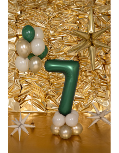 Balon foliowy Cyfra ''7'', 86cm, butelkowa zieleń