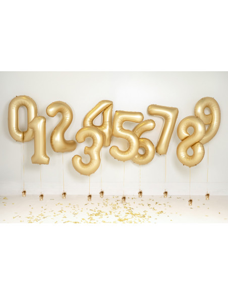 Balon foliowy Cyfra '7', 86cm, złoty