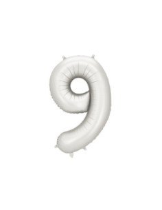 Balon foliowy Cyfra ''9'', 86cm, srebrny