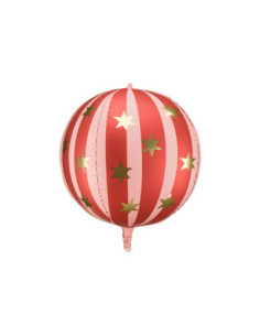 Balon foliowy Piłka w gwiazdki, 75 cm, czerwony