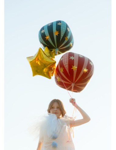 Balon foliowy Piłka w gwiazdki, 75 cm, czerwony