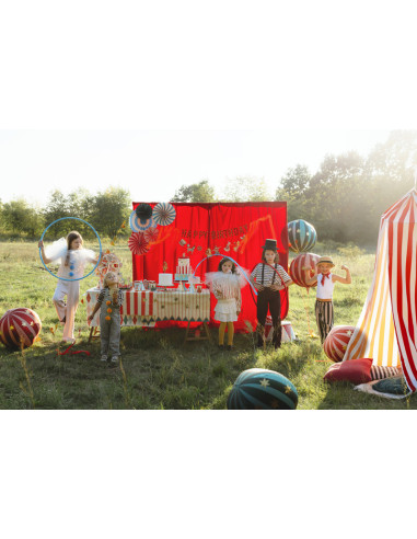 Balon foliowy Piłka w gwiazdki, 75 cm, czerwony