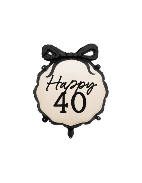 Balon foliowy pastylka Happy ''40'', 47.5x45 cm, mix