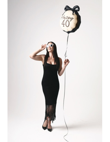 Balon foliowy pastylka Happy ''40'', 47.5x45 cm, mix