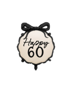 Balon foliowy pastylka Happy ''60'', 47.5x45 cm, mix