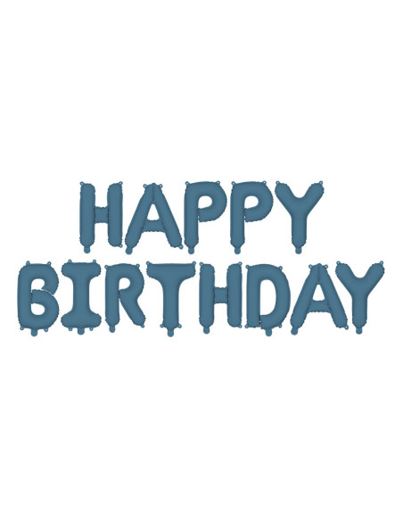 Balon foliowy Happy Birthday, 340x35cm, granat