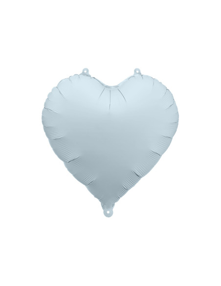 Balon foliowy Serce, 45cm, mglisty niebieski