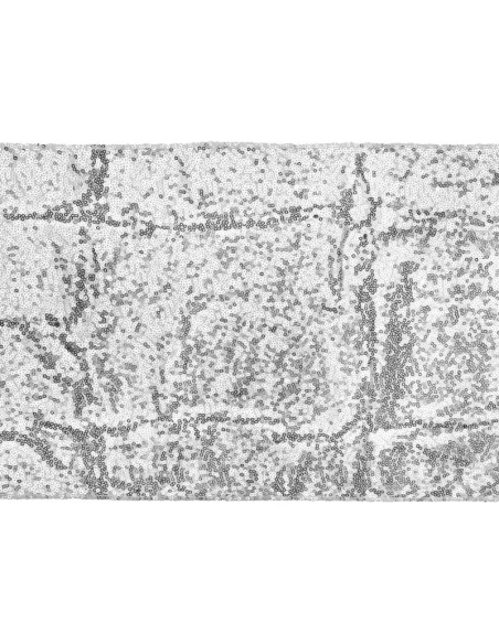 Bieżnik cekinowy, srebrny, 0,3 x 5 m