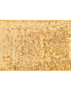 Bieżnik cekinowy, złoty, 0,3 x 5 m