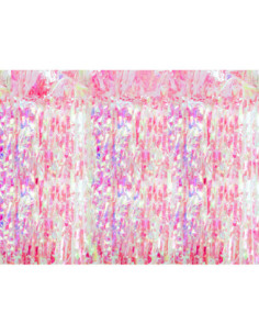 Kurtyna Party, opalizujący różowy, 100x200cm