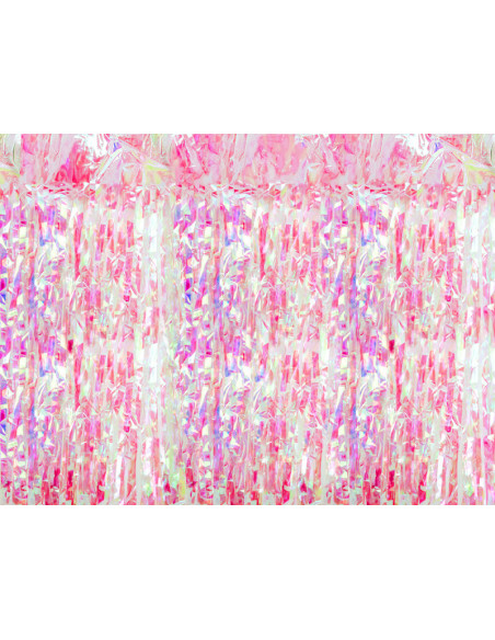 Kurtyna Party, opalizujący różowy, 100x200cm