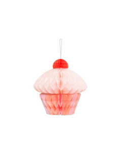 Dekoracja bibułowa honeycomb Muffinka, 20 cm, mix