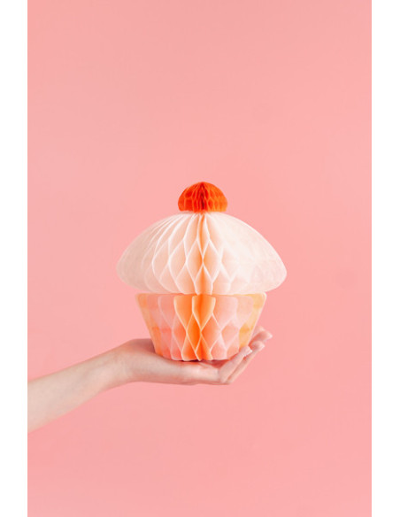 Dekoracja bibułowa honeycomb Muffinka, 20 cm, mix