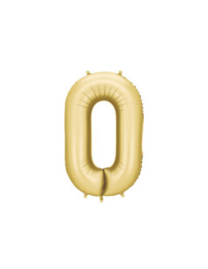 Balon foliowy Cyfra '0', 86cm, złoty
