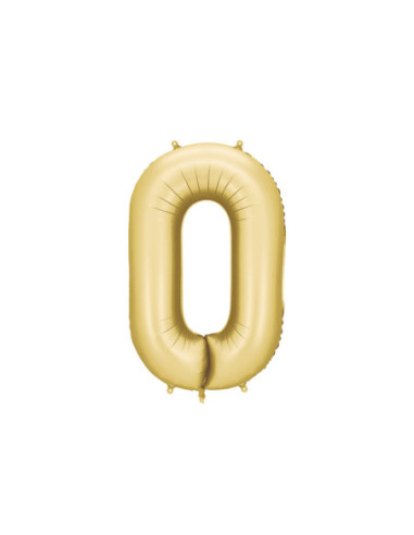 Balon foliowy Cyfra '0', 86cm, złoty