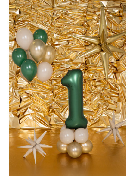 Balon foliowy Cyfra ''1'', 86cm, butelkowa zieleń